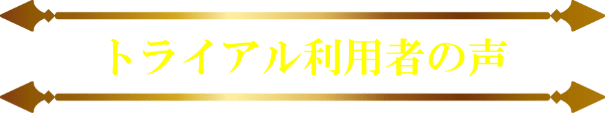 トライアル利用者の声